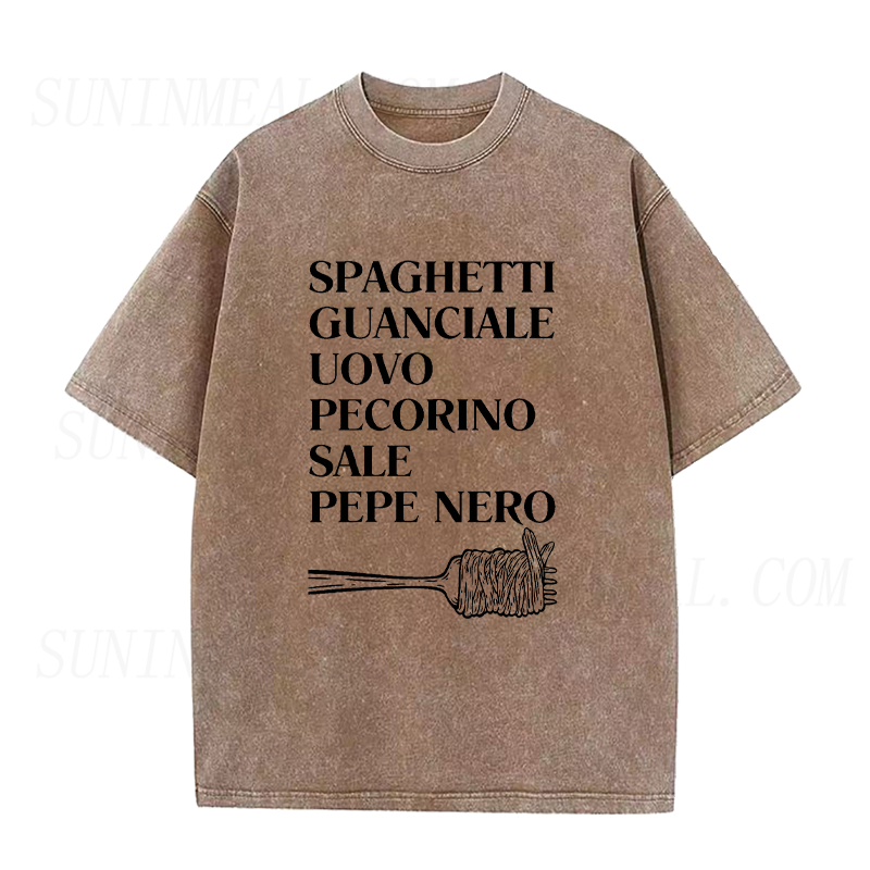 Classic Roman Carbonara Ingredients Unisex Tee