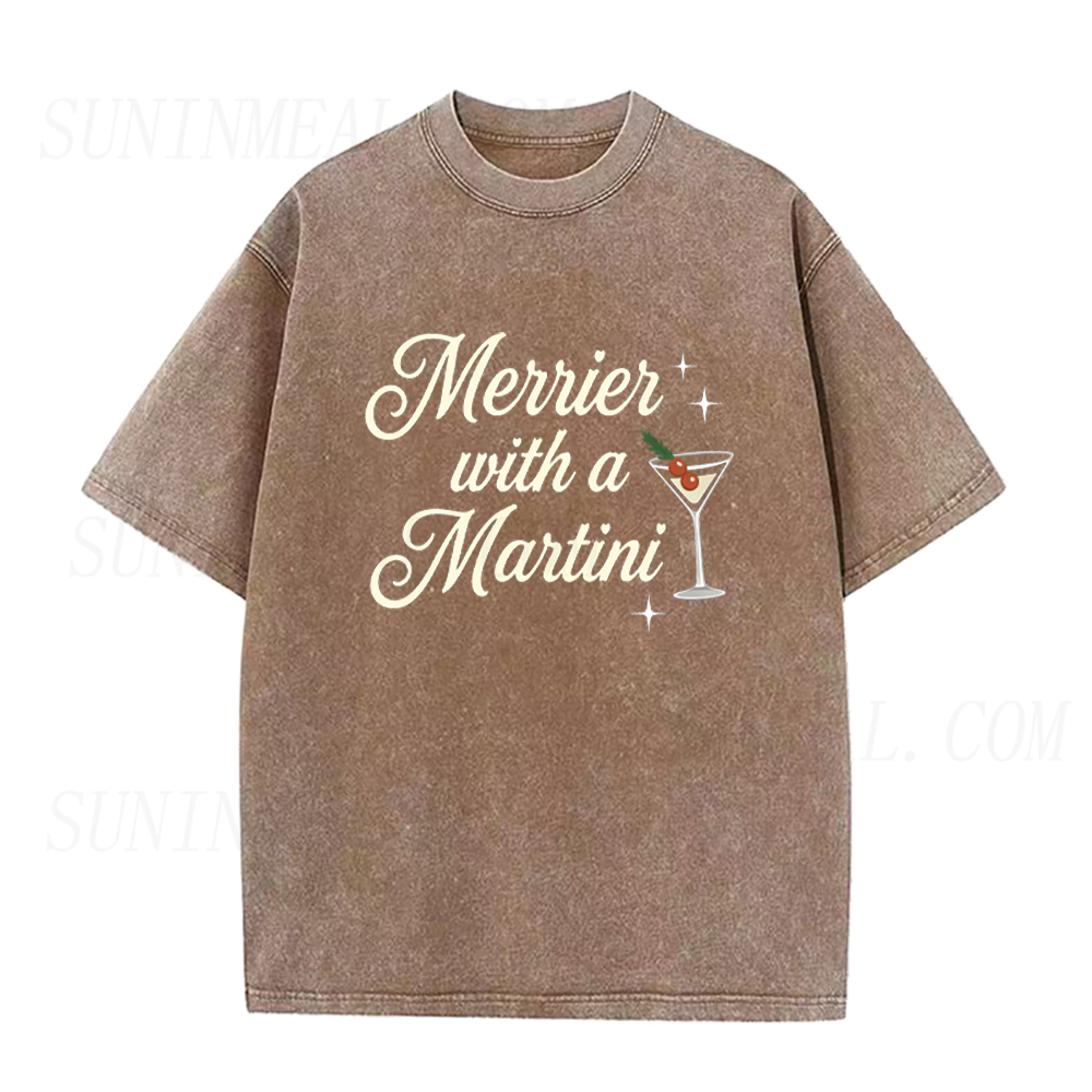 Merrier with A Martini Unisex Tee