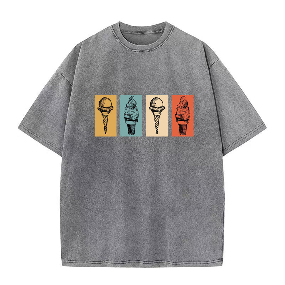 レトロアイスクリーム ユニセックスTシャツ