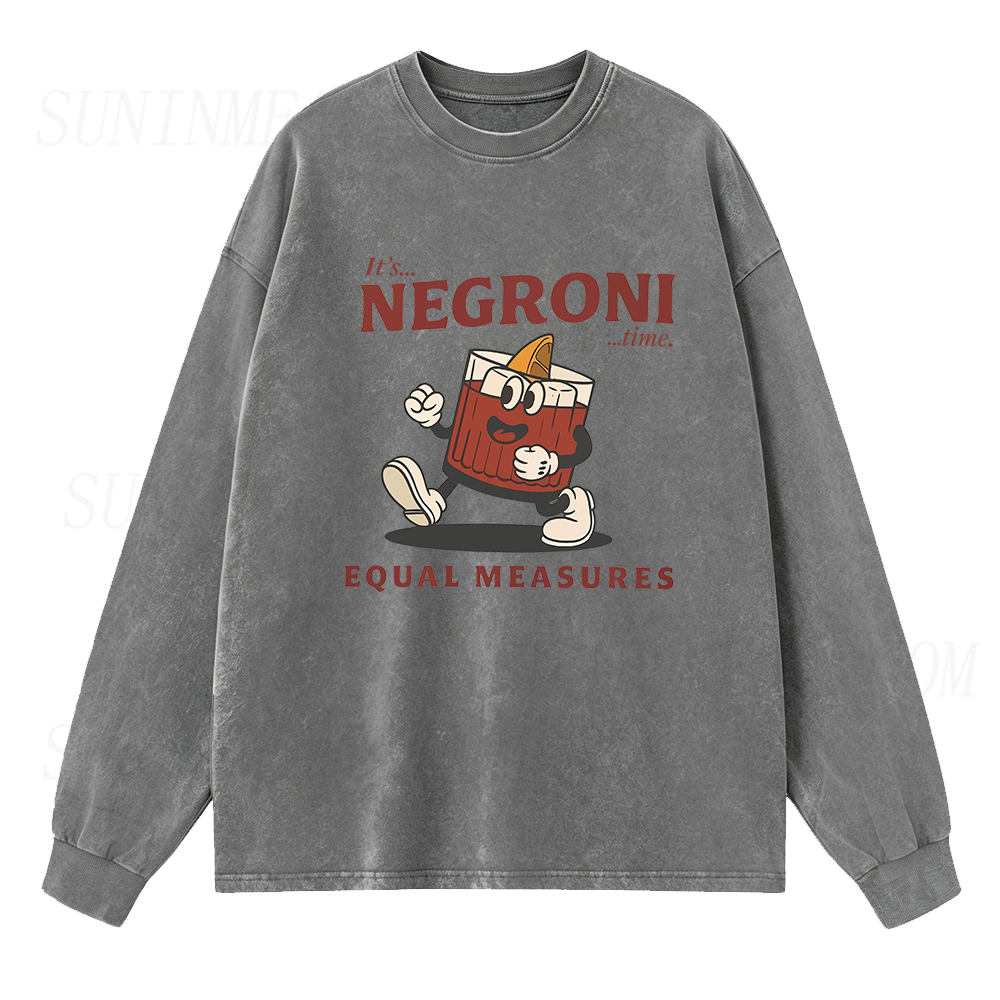 Negroni Cocktail Long Sleeve Unisex Tee