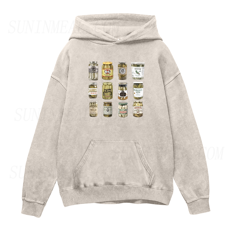 Vintage Canned Pickles Unisex Hoodie