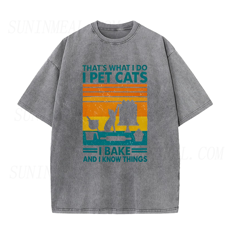 I Pet Cats & Bake Unisex Tee
