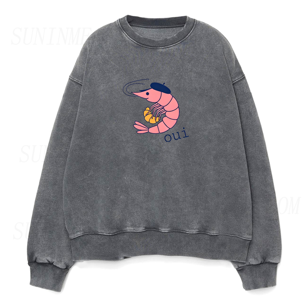 French Shrimp & Croissant Unisex Crewneck Sweatshirt