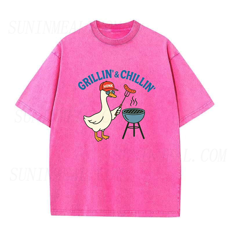 Grillin' & Chillin' Goose Unisex Tee