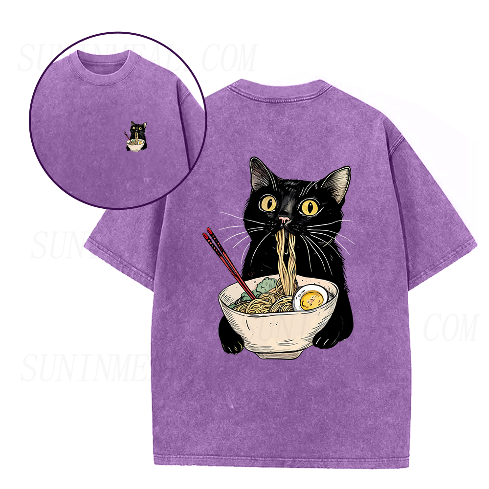 Retro Ramen Cat Unisex Tee
