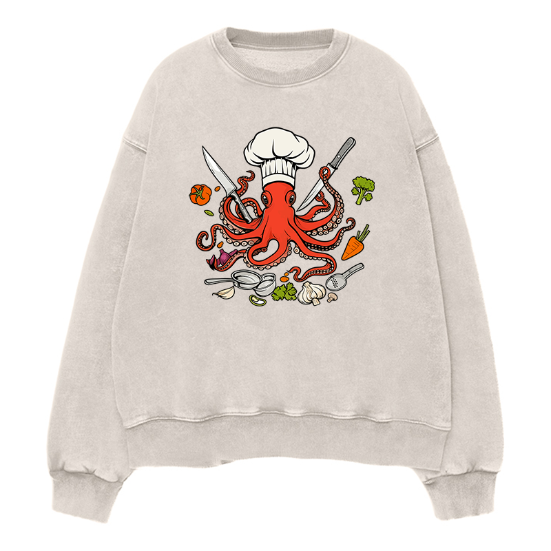Octopus Chef Unisex Crewneck Sweatshirt