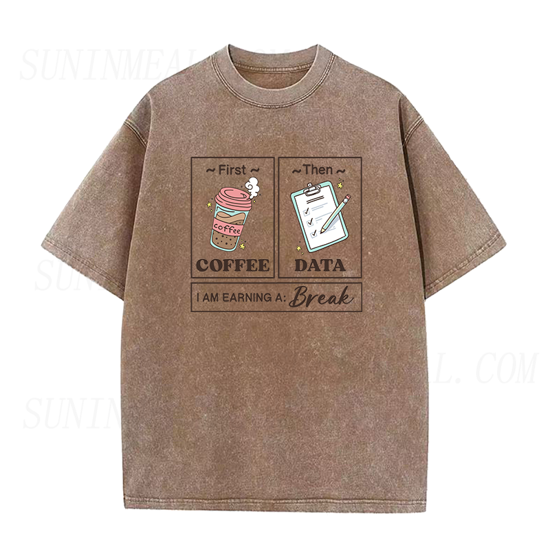 First Coffee Then Data Unisex Tee