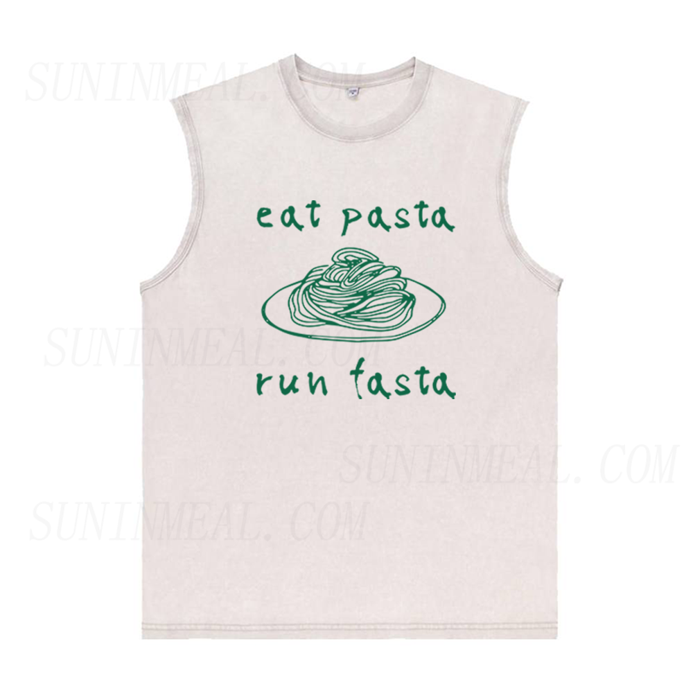 Eat Pasta Run Fasta Unisex Tank Top