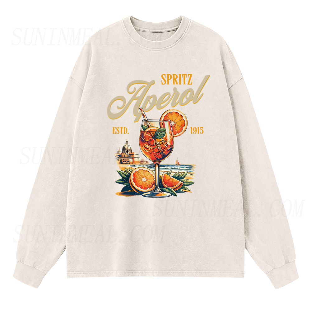 Aperol Cocktail Italian Spritz Long Sleeve Unisex Tee