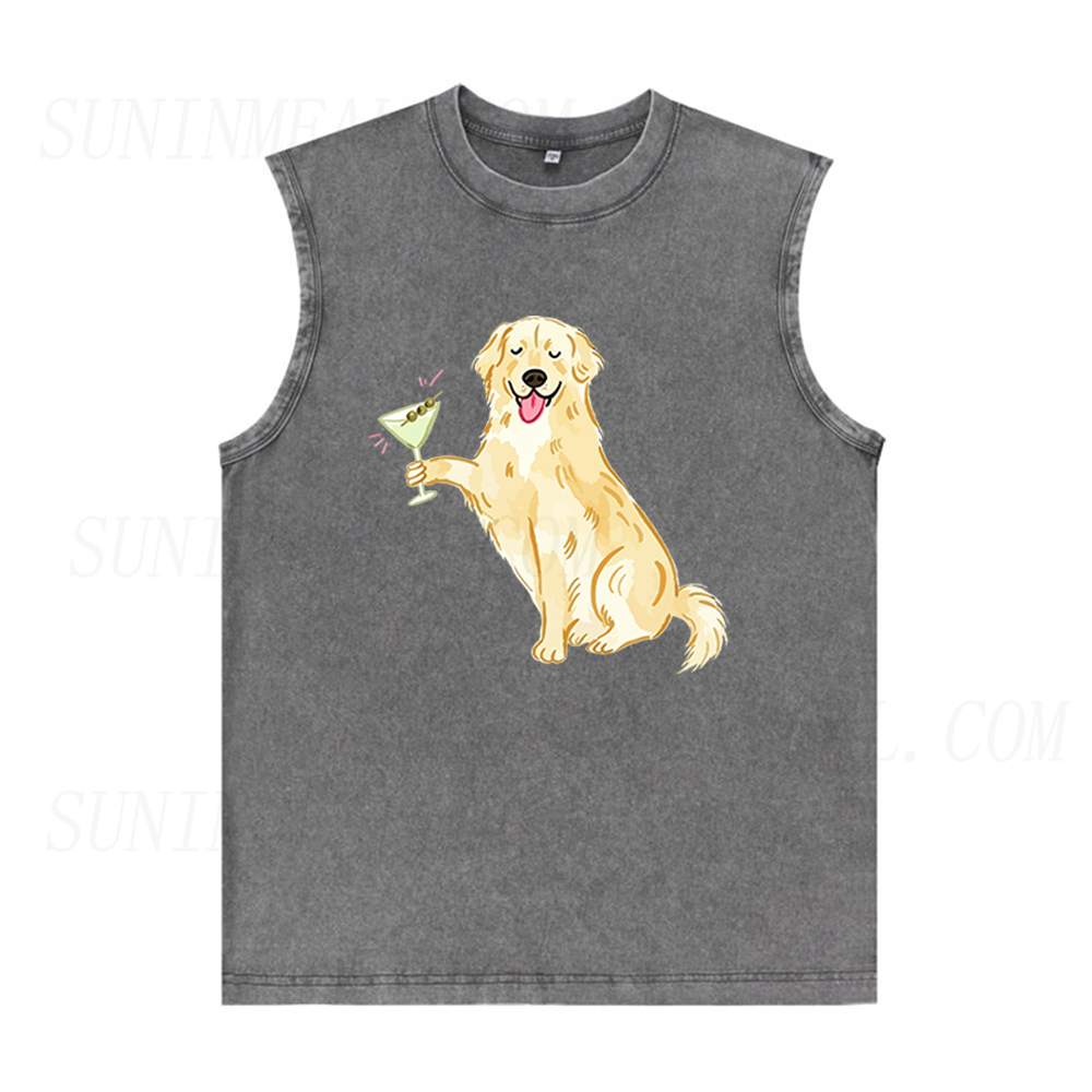 Golden Retriever Martini Unisex Tank Top