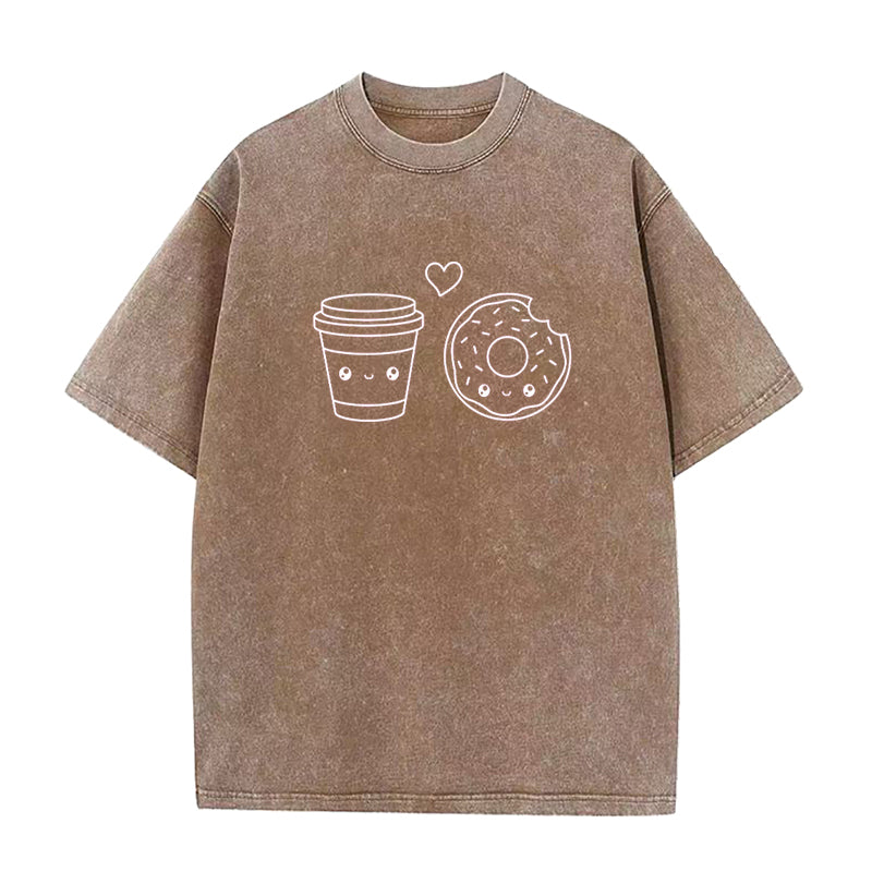 Coffee Cup & Donut Unisex Tee