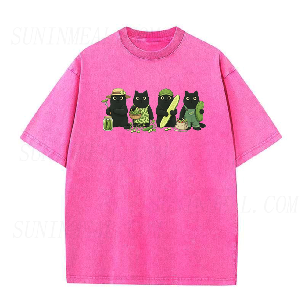 Funny Pickle Black Cats Unisex Tee