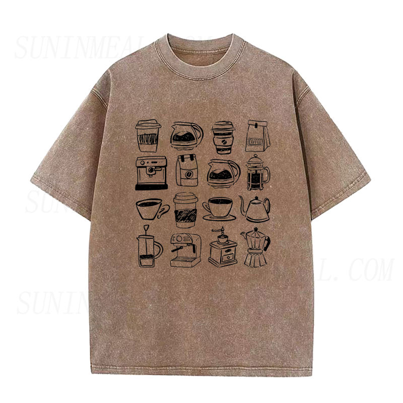 Coffee Tools Sketch Collection Unisex Tee