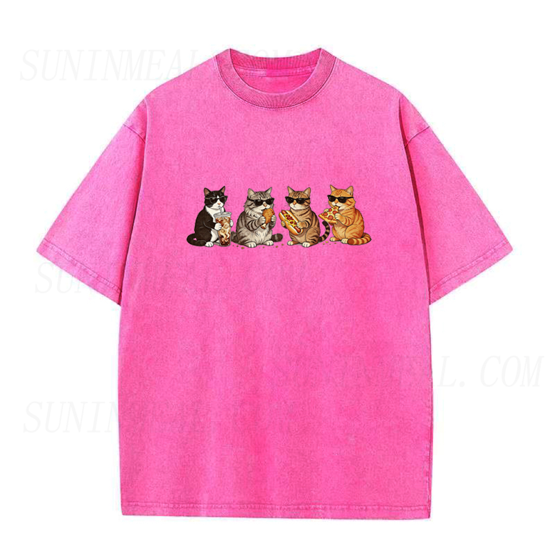 Cat Eating Food Unisex Tee