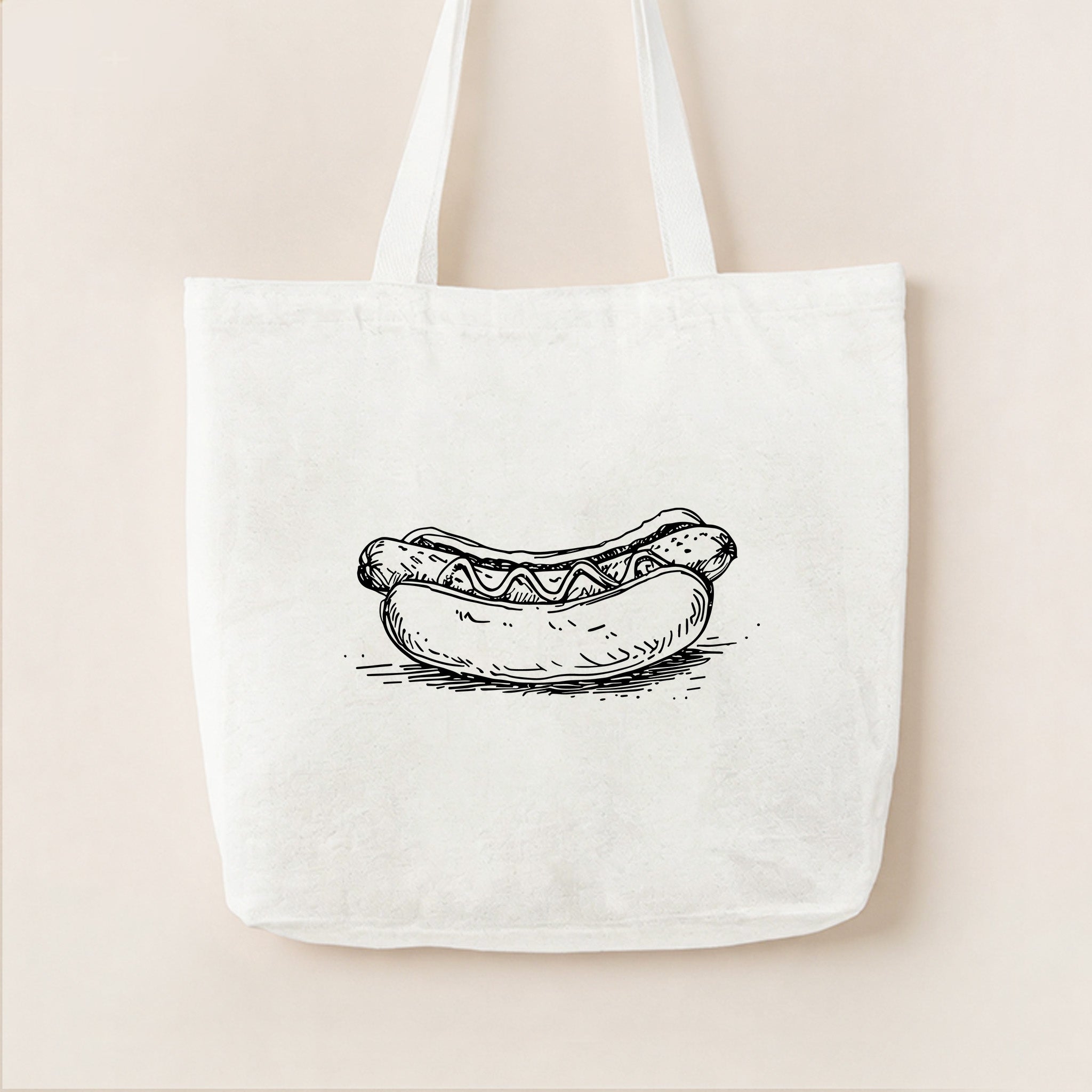 Hot Dog Canvas Tote Bag