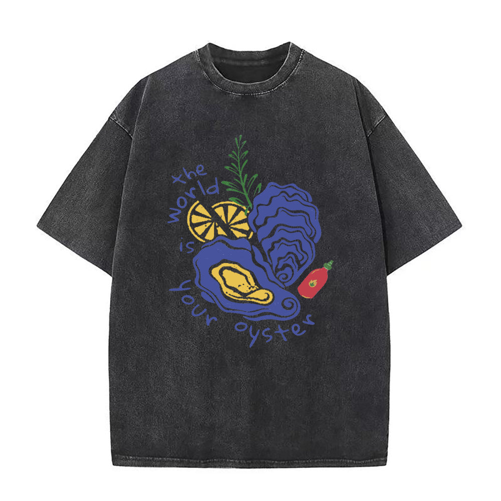 the world is your Oyster Unisex Tee