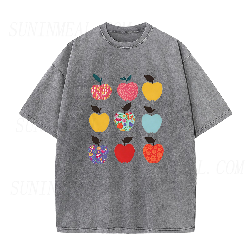 Folk Art Apples Unisex Tee