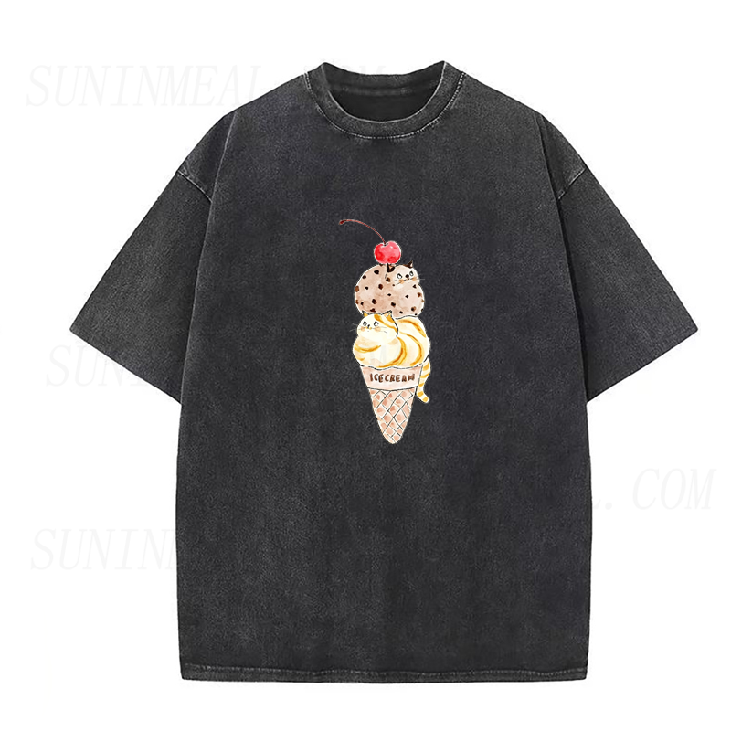 Cat Ice Cream Unisex Tee