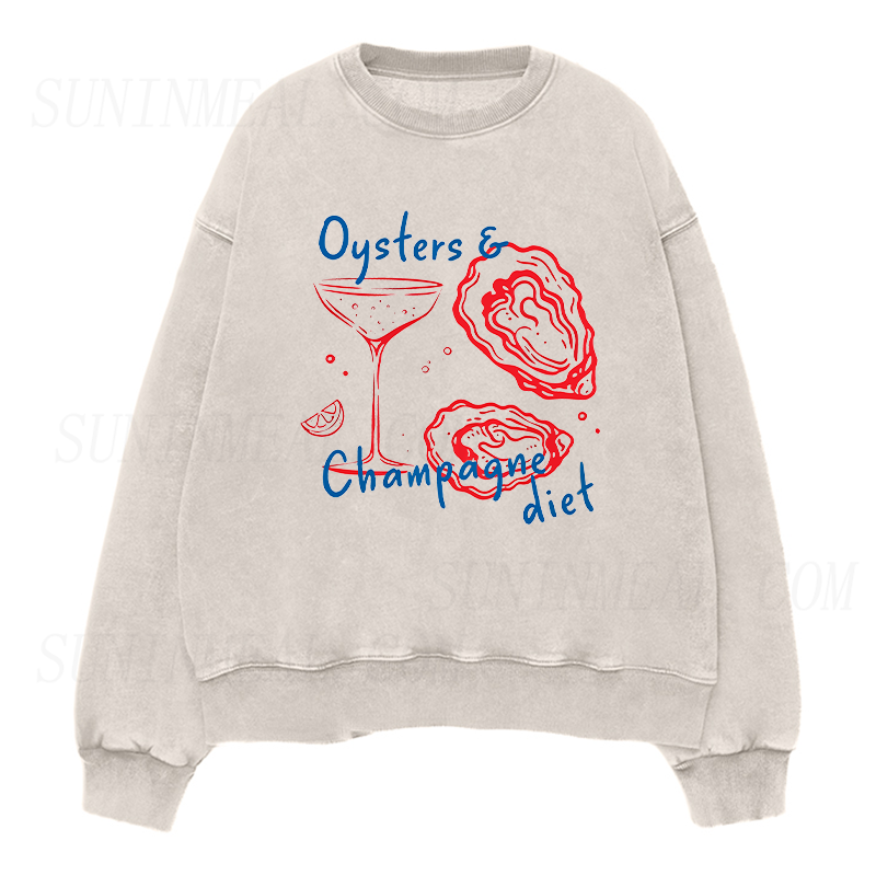 Oysters and Champagne Unisex Crewneck Sweatshirt