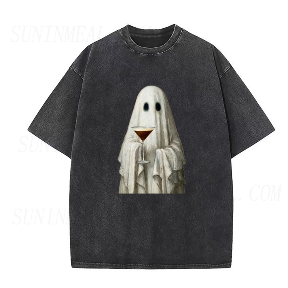Cute Ghost with Espresso Martini Unisex Tee