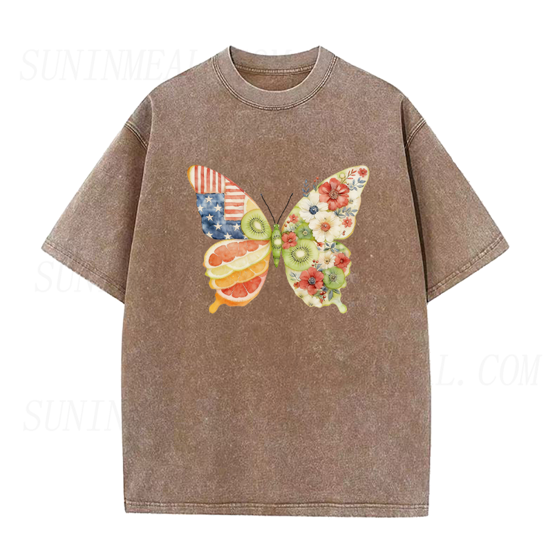 Fruit & Flower Patriot Butterfly Unisex Tee