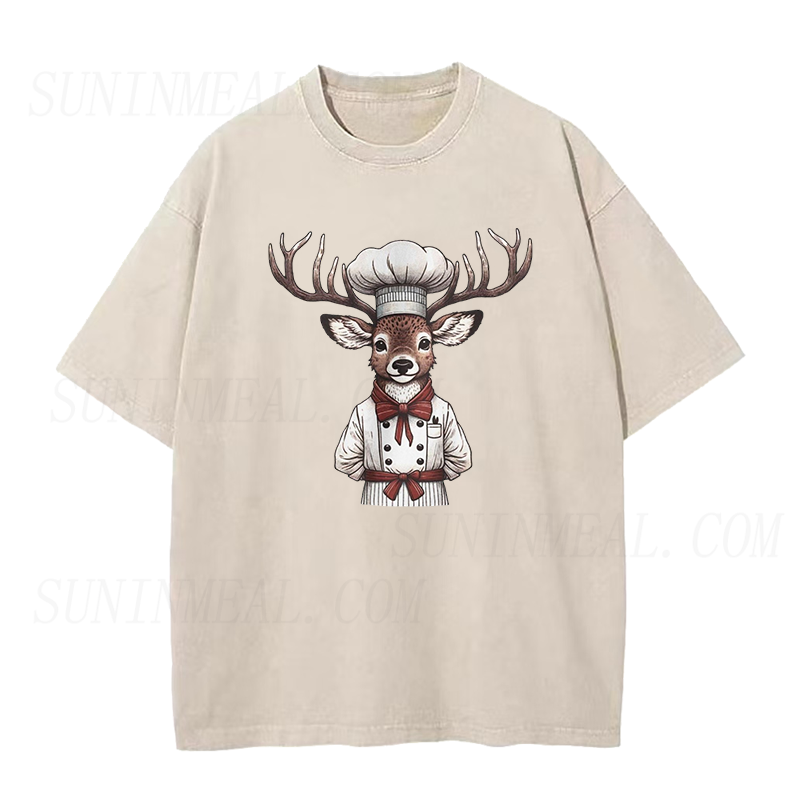 Whimsical Chef Deer Unisex Tee