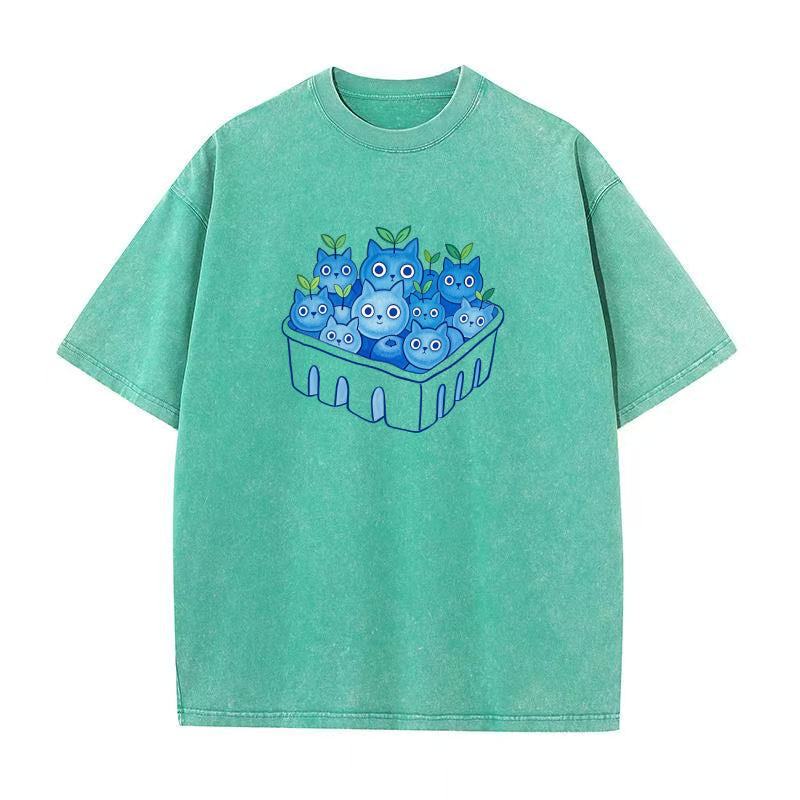 ブルーベリーキャッツ ユニセックスTシャツ