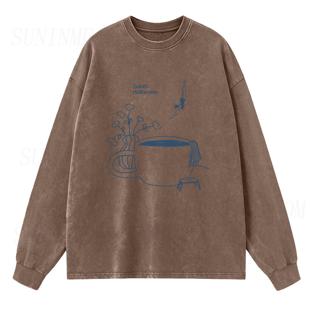 Coffee Diver Sleeve Unisex Tee