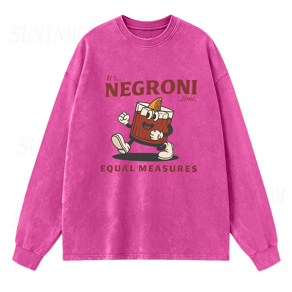 Negroni Cocktail Long Sleeve Unisex Tee