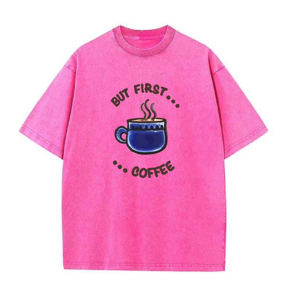 でもまずはコーヒー ユニセックスTシャツ