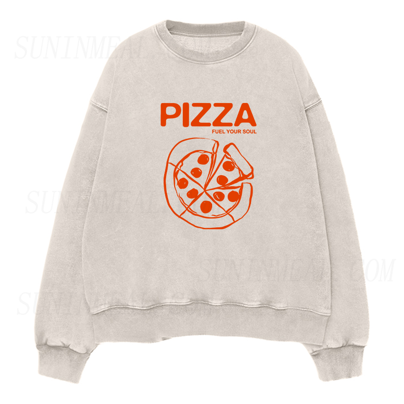 Pizza Fuel Your Soul Unisex Crewneck Sweatshirt