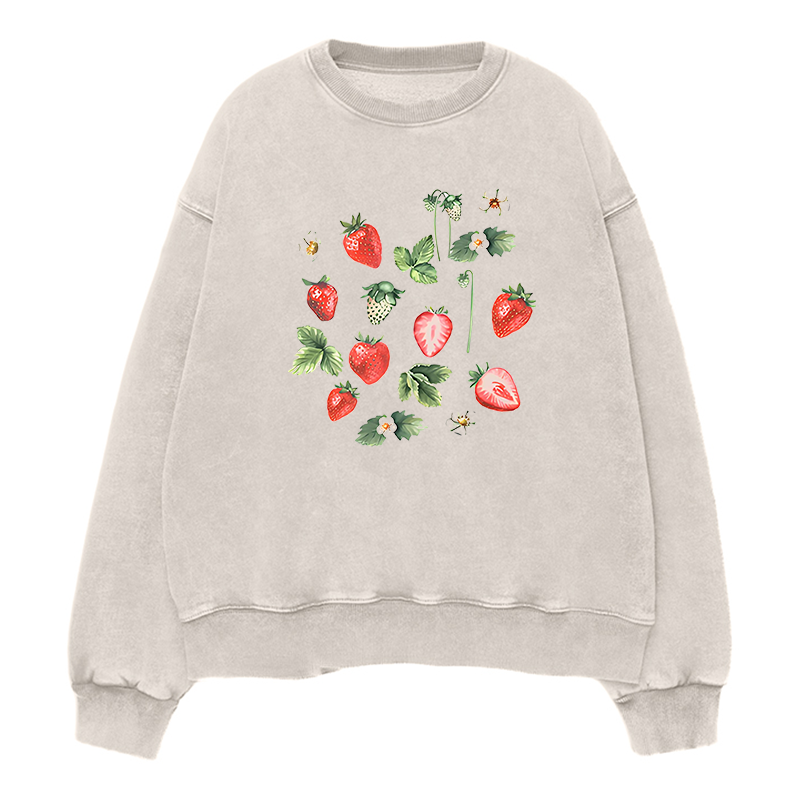 Strawberry Botanical Unisex Crewneck Sweatshirt