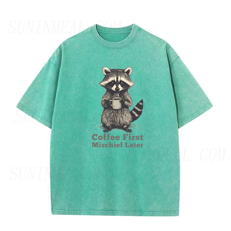 Coffee First Mischief Later Tee