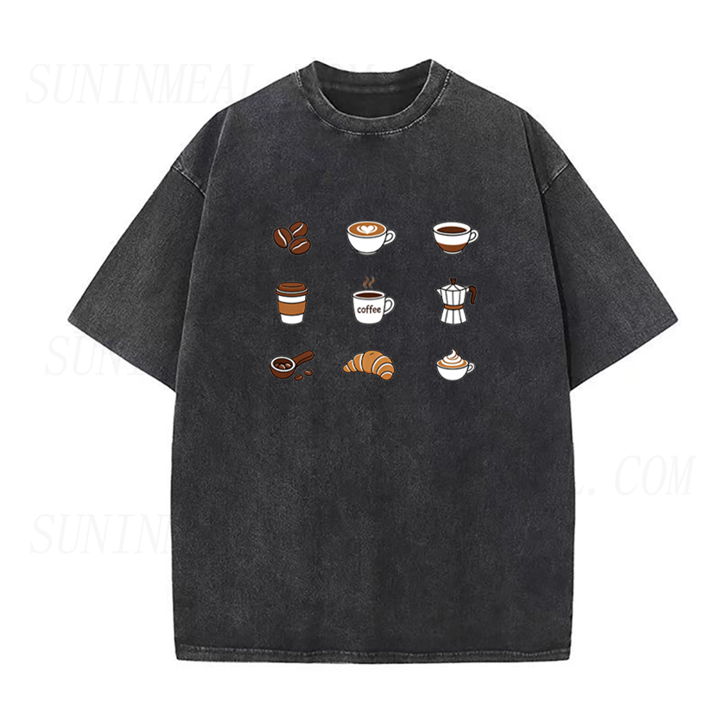 Latte Cappuccino Croissant Unisex Tee