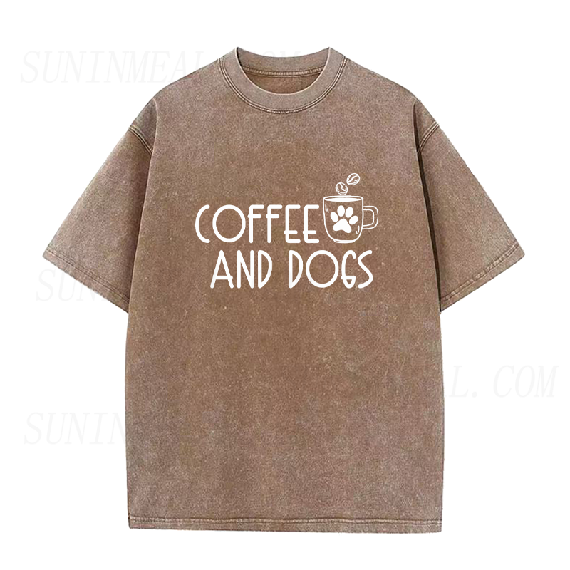 Coffee and Dogs Unisex Tee