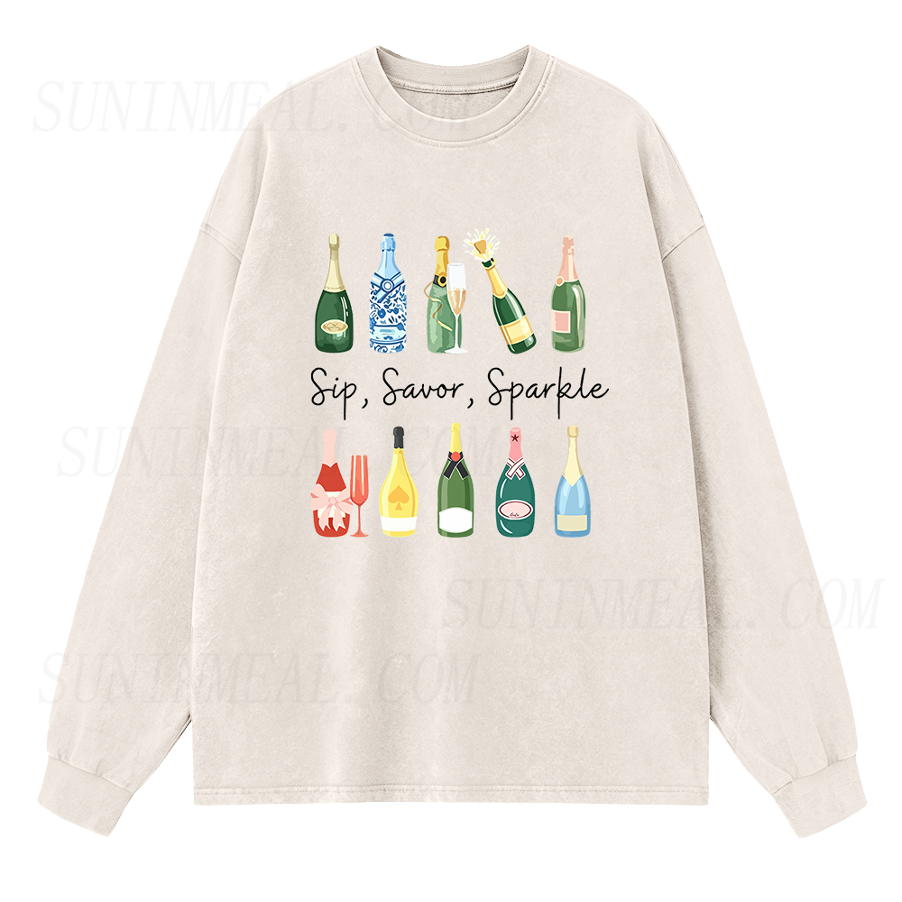 Champagne Bottles Long Sleeve Unisex Tee