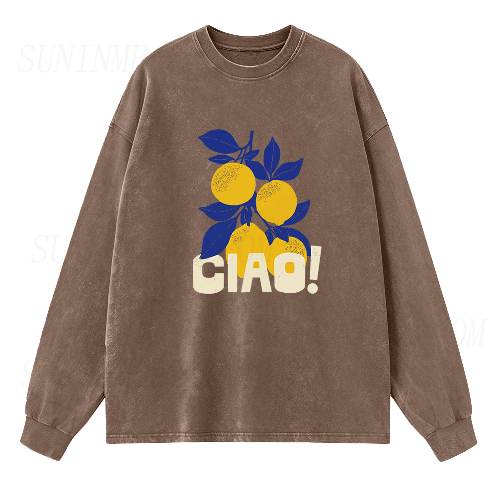 Ciao Italian Lemons Long Sleeve Unisex Tee