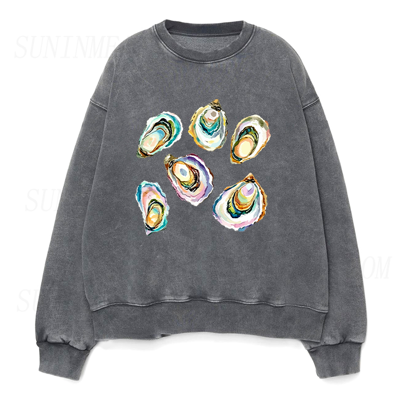 Watercolor Oyster Unisex Crewneck Sweatshirt