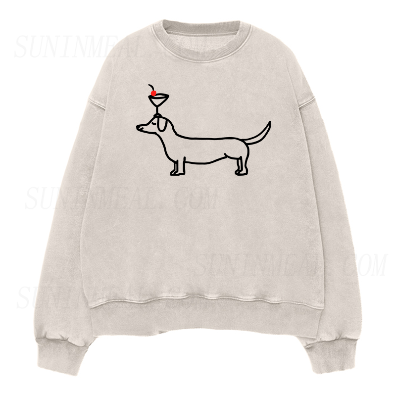 Dog Cocktail Unisex Crewneck Sweatshirt