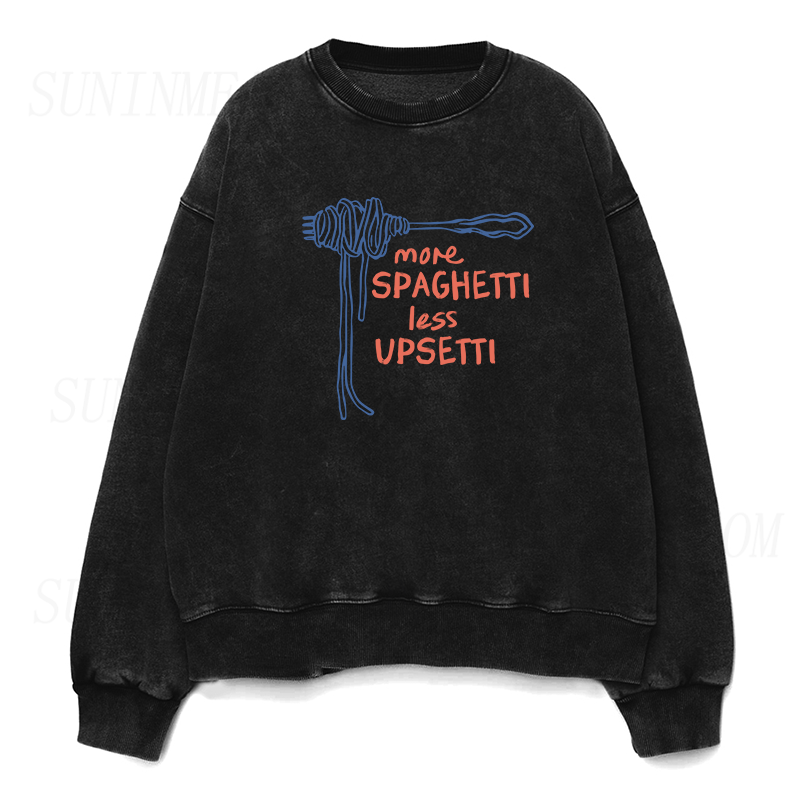 More Spaghetti Less Upsetti Unisex Crewneck Sweatshirt