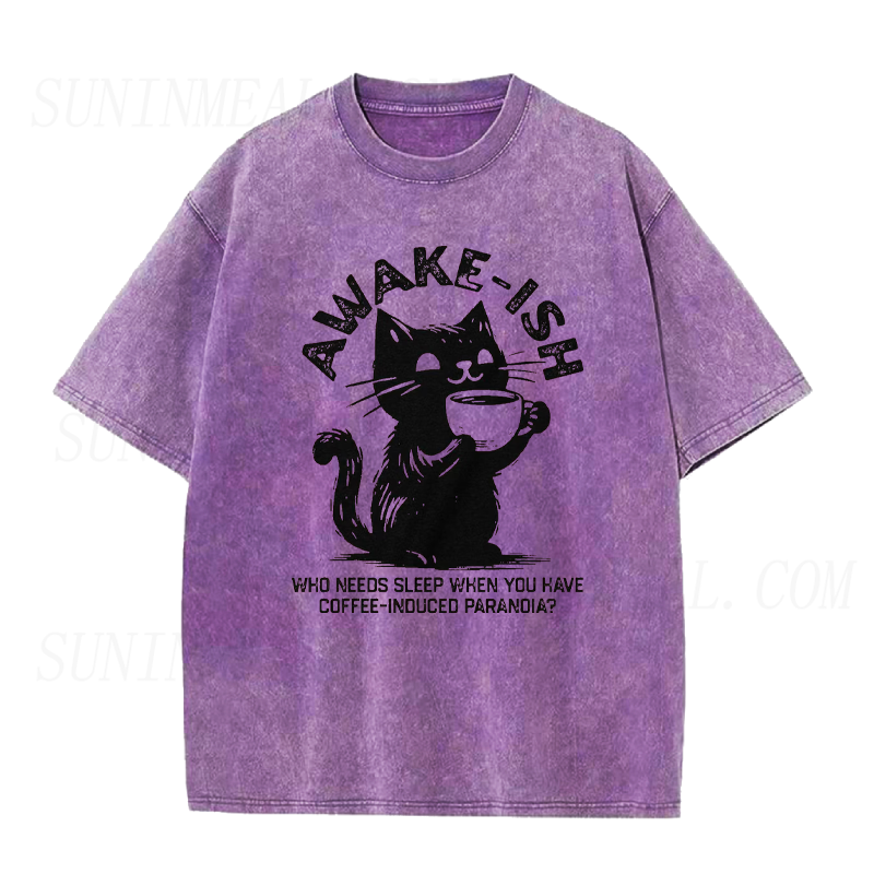 Awake-ish Coffee Cat Tee