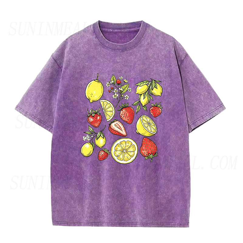 Lemon & Strawberry Botanical Unisex Tee