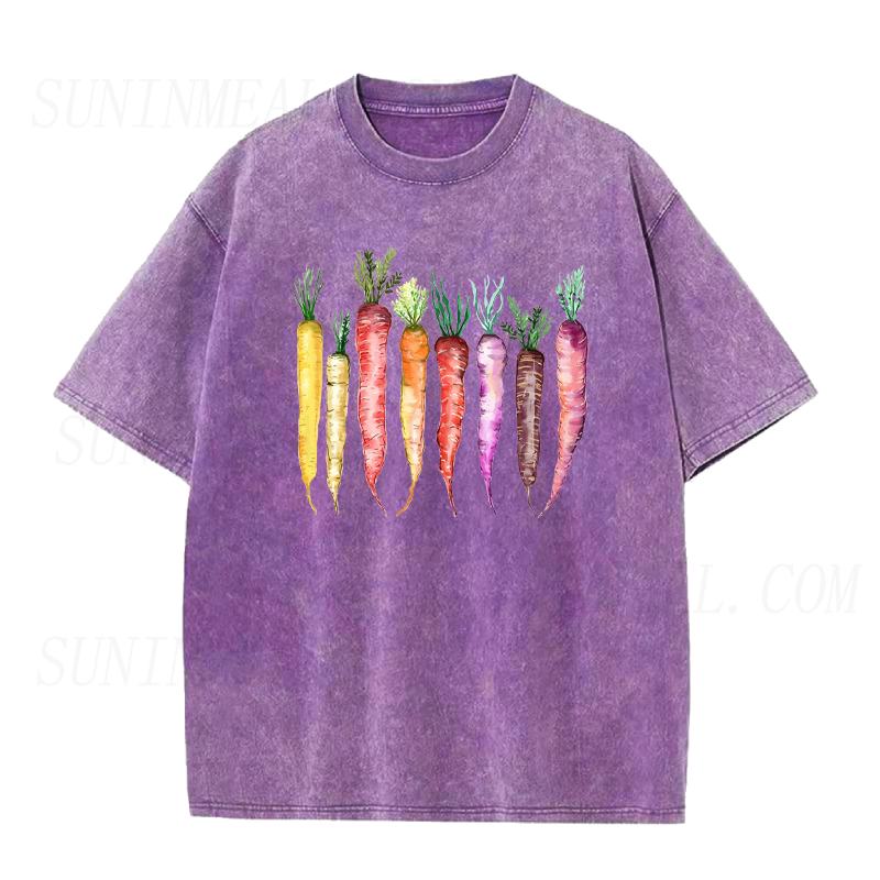 Watercolor Rainbow Carrots Unisex Tee