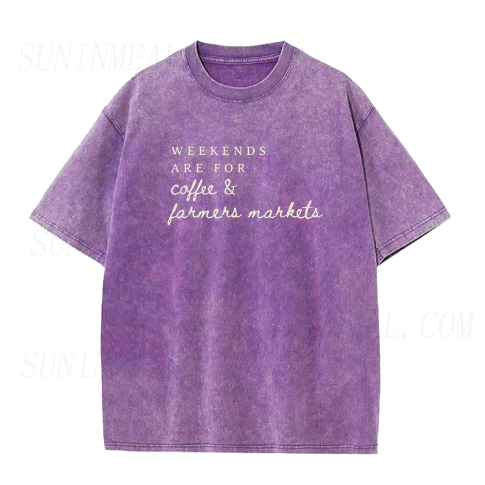 Weekends Are for Coffee and Farmers Markets Unisex Tee