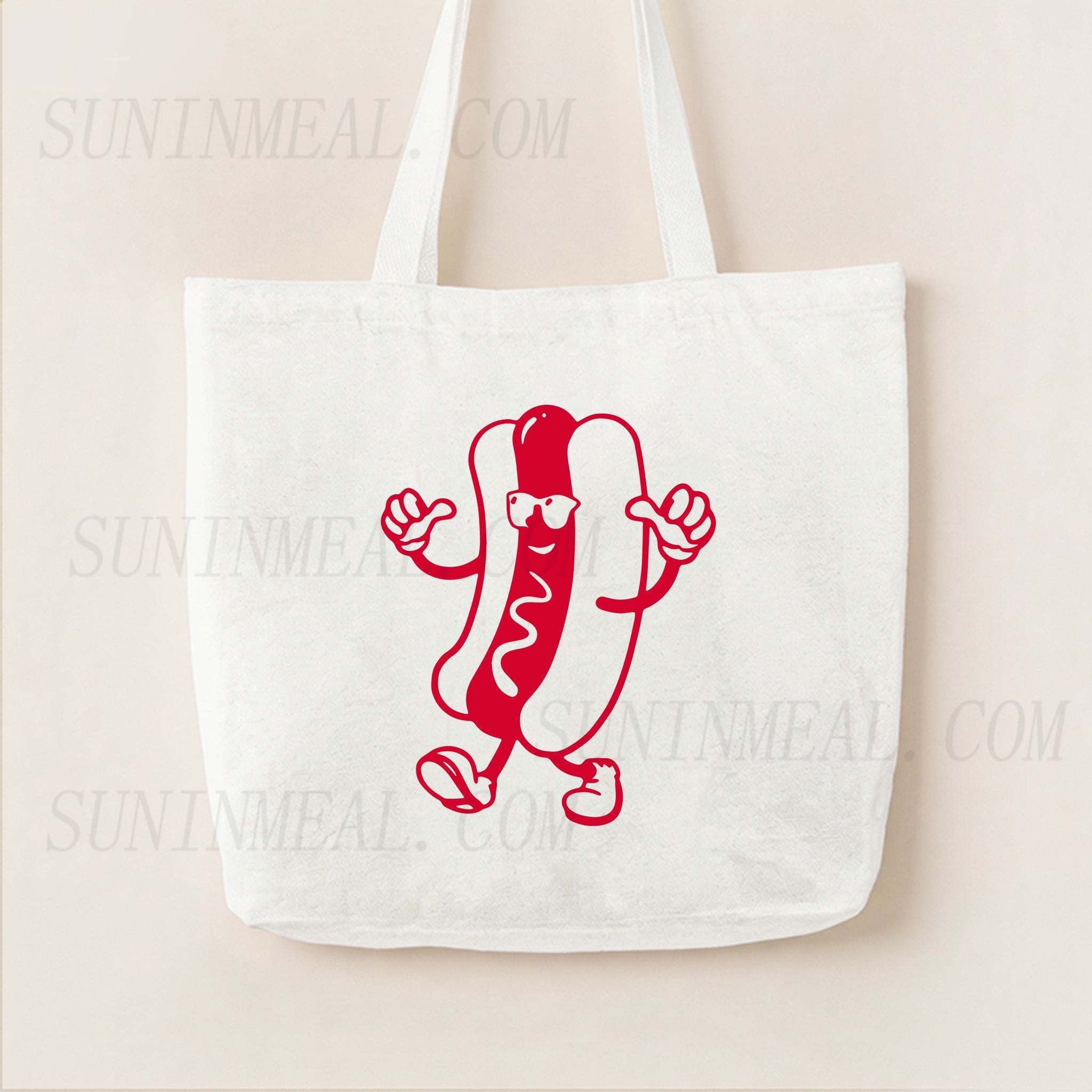 Hot Dog Canvas Tote Bag