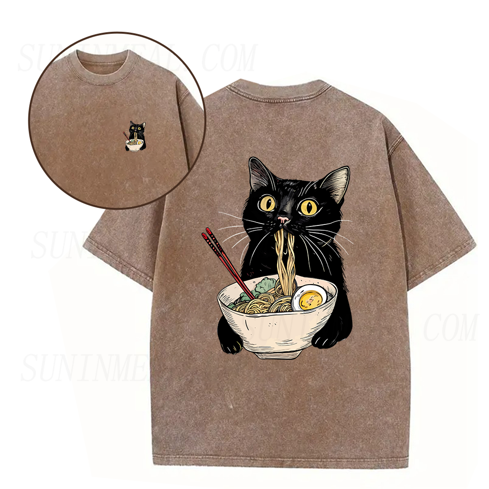 Retro Ramen Cat Unisex Tee