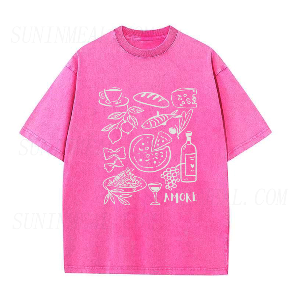 Amore Italian Food Sketch Unisex Tee