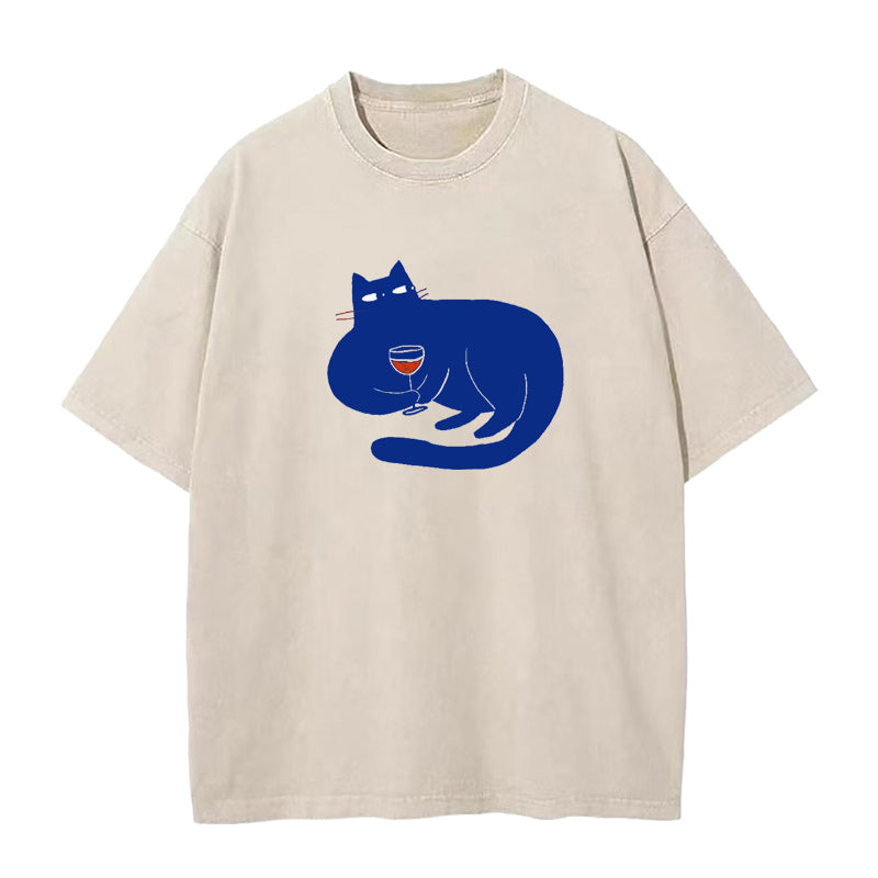 cat wine Unisex Tee