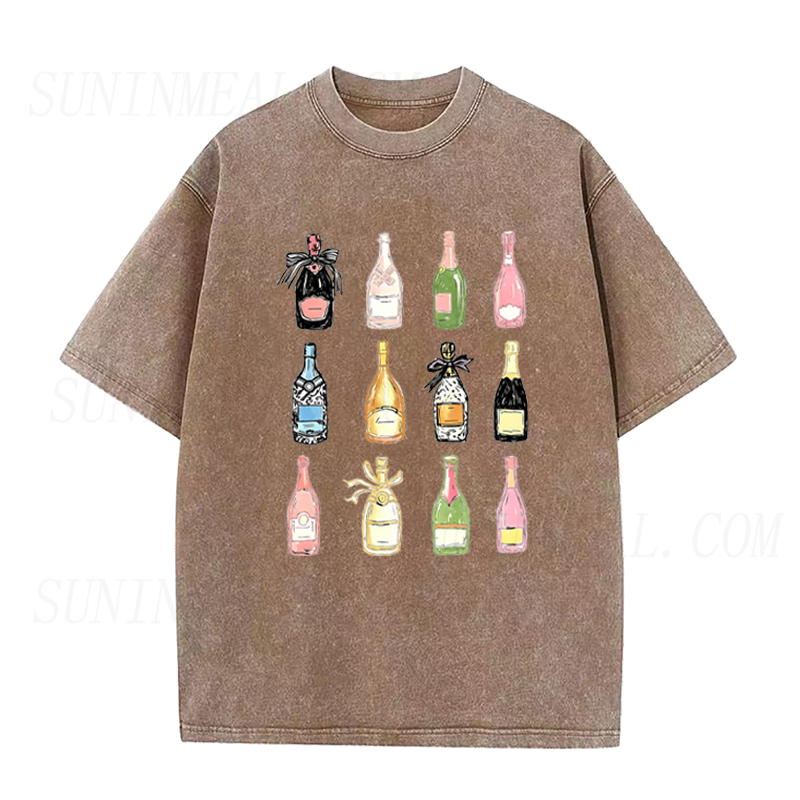 Retro Champagne Bottles Unisex Tee