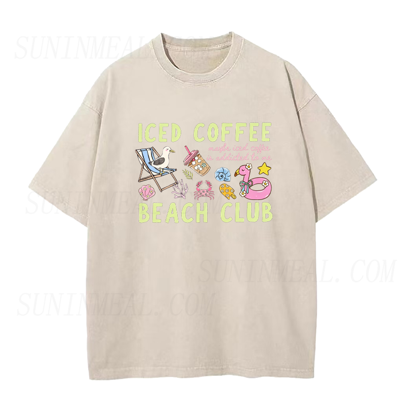 Iced Coffee Beach Club Unisex Tee